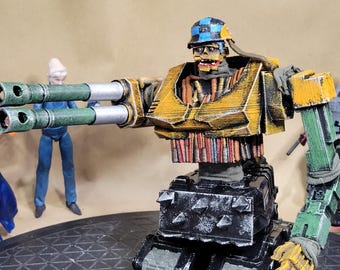 Figura personalizada de zombi de artillería mecanizada Valerobot impresa en 3D
