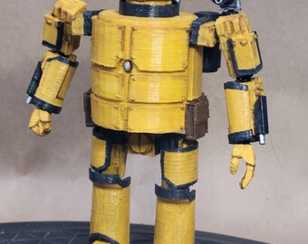 Soldado mecanizado de primera línea blindado de 6 pulgadas en color amarillo.