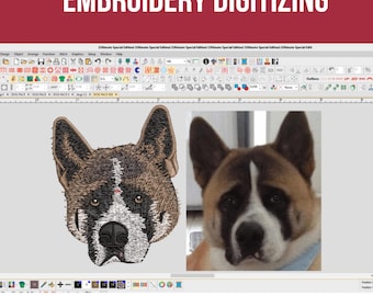 Kundenspezifische Stickerei Digitalisierung, Maschinenstickdateien
