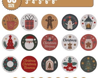 Christmas Ornament Embroidery Design: Santa, Snowman (Instant Download)