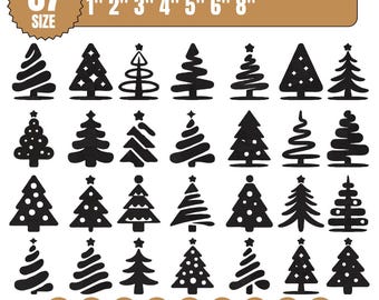 Desenho de bordado de mini árvore de Natal: Papai Noel e ícones natalinos (download instantâneo)