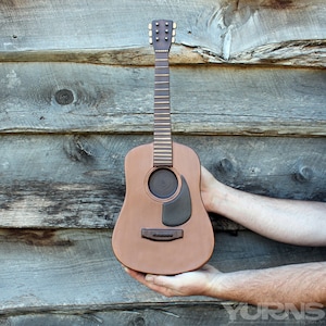 Personalized Acoustic Guitar Cremation Urn – Unique Memorial Wall Sculpture for Musician Ashes