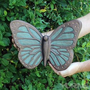 Rustic Butterfly Cremation Urn- Artistic Ceramic Sculpture- Unique, Personalized Memorial, Decorative Funeral Urns for Human Ashes
