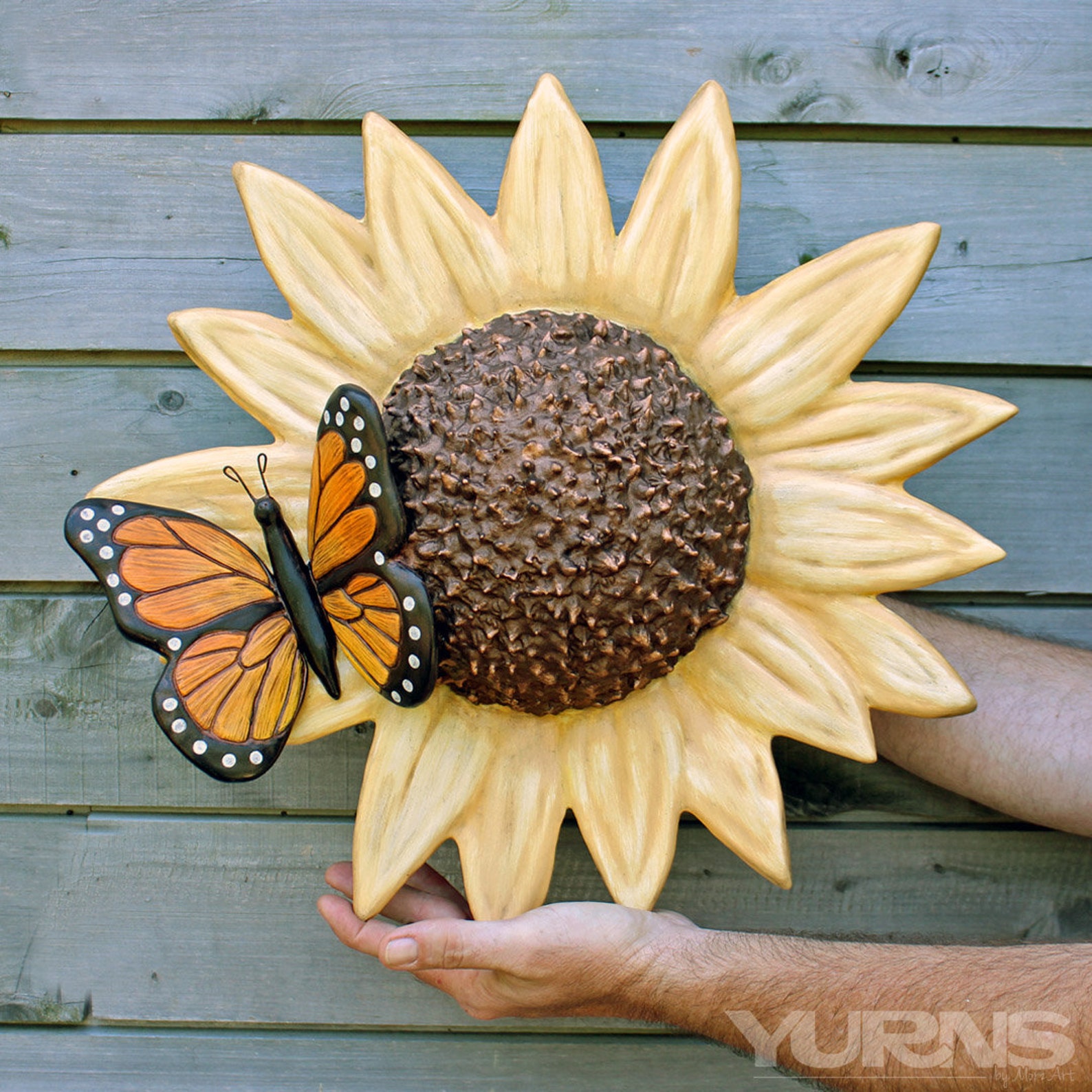 Sunflower & Butterfly Cremation Urn