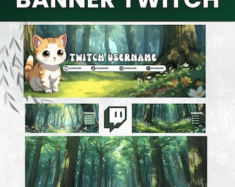 TWITCH BANNER PACK – Green Edition (5 Designs)