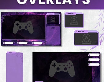Purple Forest Twitch Overlay Pack – 4 Overlays, Webcams & Chat Frame