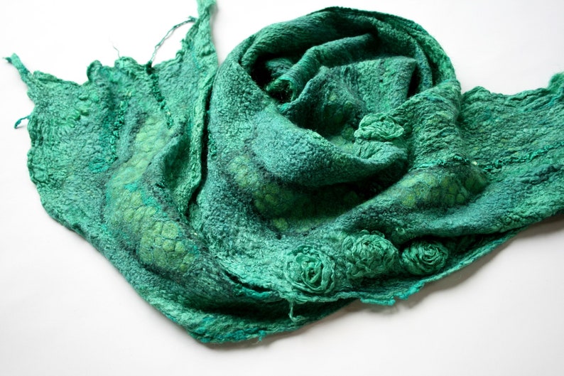 Pure Silk Scarf Reversible Two Layers of Silk With Merino Wool Inside