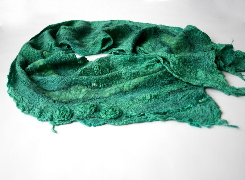 Pure Silk Scarf Reversible Two Layers of Silk With Merino Wool Inside