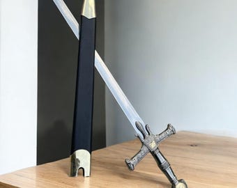 Handmade King Solomon Sword from the Middle Ages, Full Metal, Stainless Steel, Knight's Sword with Scabbard. Gift for men