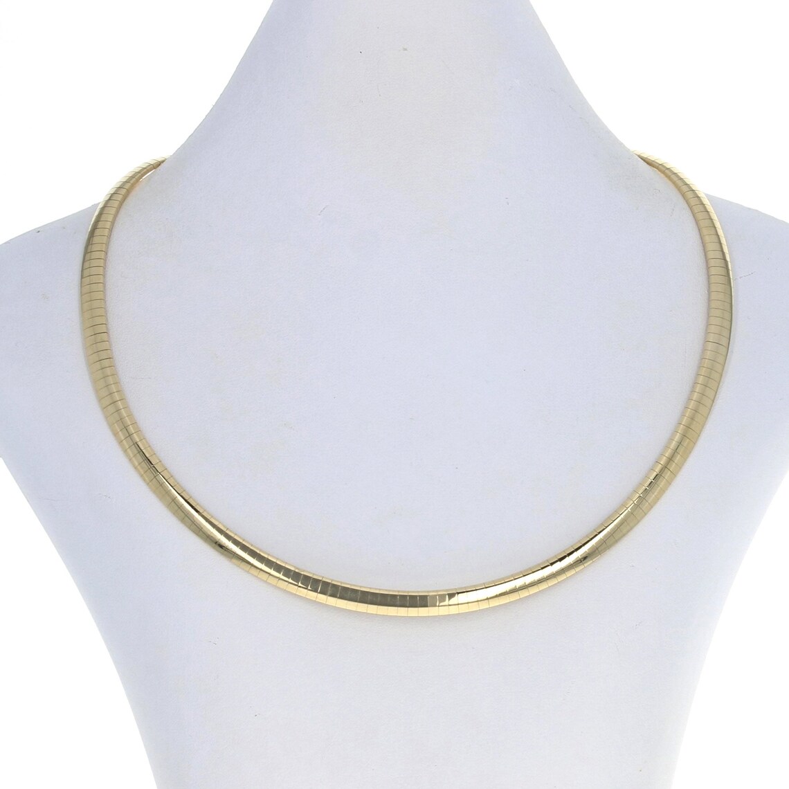 Yellow Gold Omega Chain Necklace 17 1/4 14k Italy Etsy