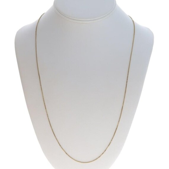 Yellow Gold Box Chain Necklace 25 1/2" - 14k View 3