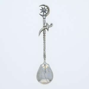 Damascus 1894 Spoon - Sterling Silver Crescent Star Scimitar Souvenir Antique