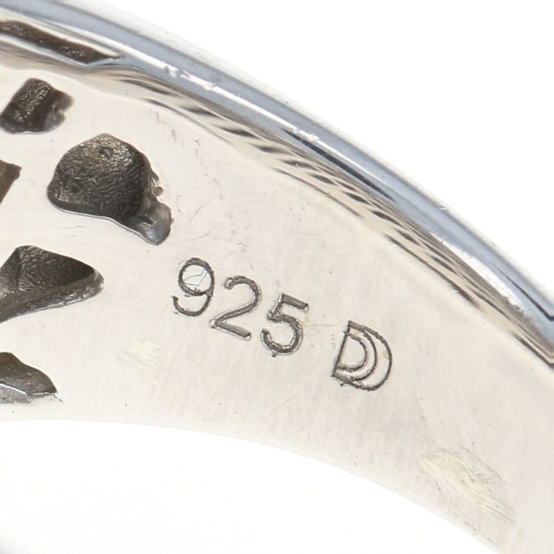 Sterling Silver 6 34 Animal Print Pattern .78ctw MQ3141 Contoured Diamond Ring