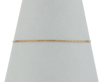 Yellow Gold C-Link Chain Bracelet 7" - 14k