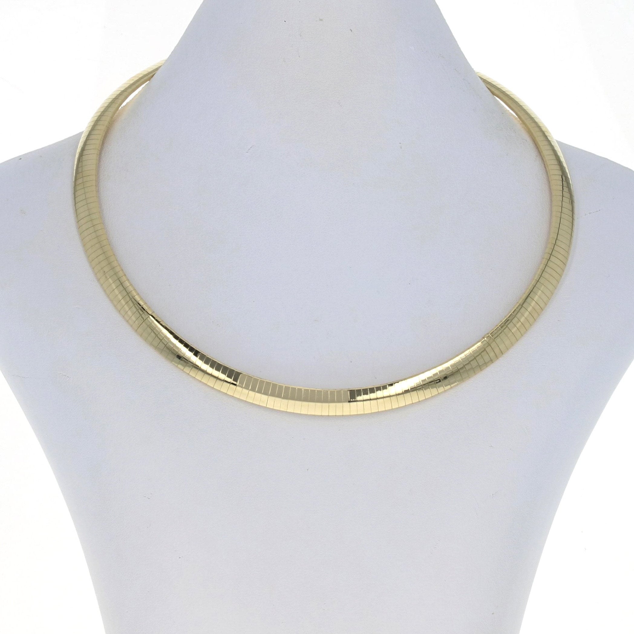 Yellow Gold Omega Chain Necklace 15 1/2 14k Italy Etsy
