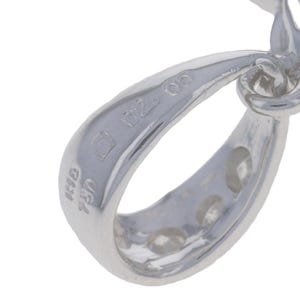 White Gold Diamond Flower Cluster Double Halo Pendant 18k Rnd and Baguette 2.00ctw image 4