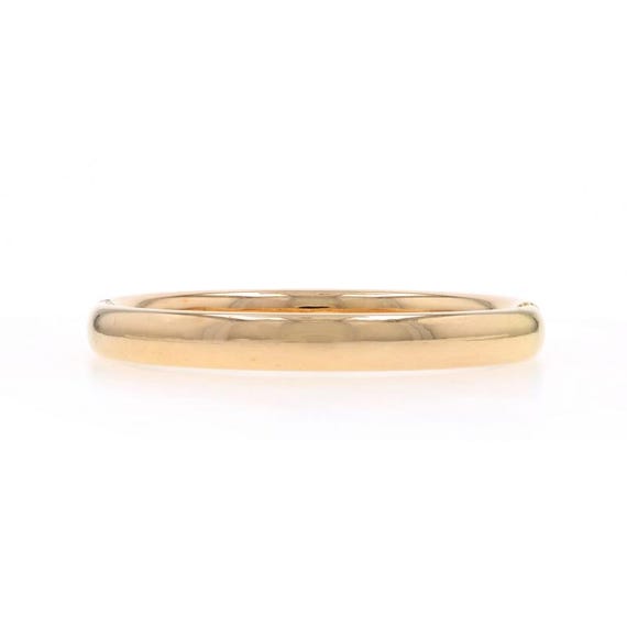 Yellow Gold Bangle Bracelet 7" - 14k Resin Filled Core