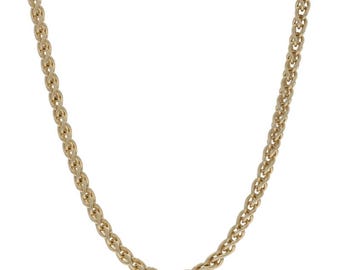 Yellow Gold Wheat Chain Necklace 22 3/4" - 14k