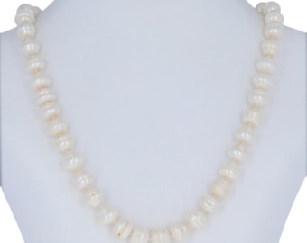 Freshwater Pearl Strand Necklace 18 1/4" - 14k Yellow Gold Knotted