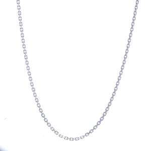 White Gold Cable Chain Necklace 18&quot; 10k