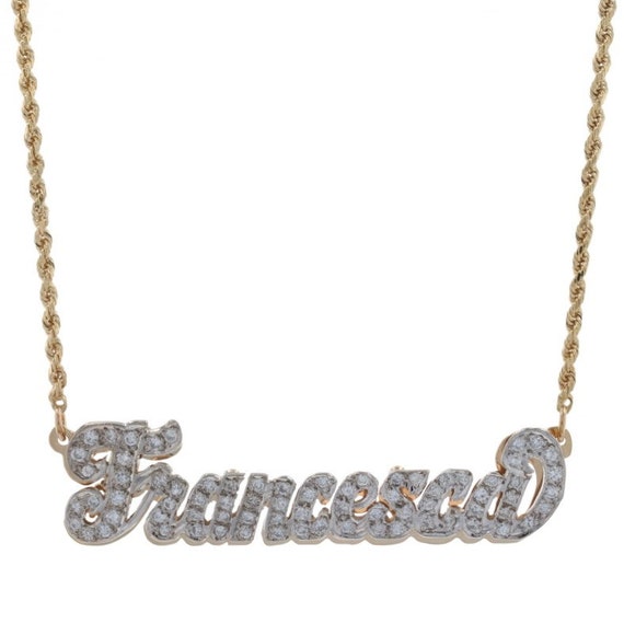 Yellow Gold Diamond Francesca Bar 