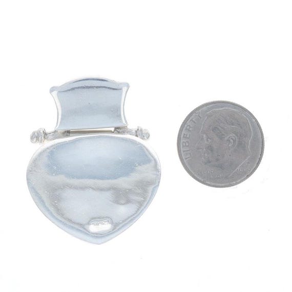 Sterling Silver Amethyst Solitaire Omega Slide Pendant - 925 Round .45ct Leaf View 3
