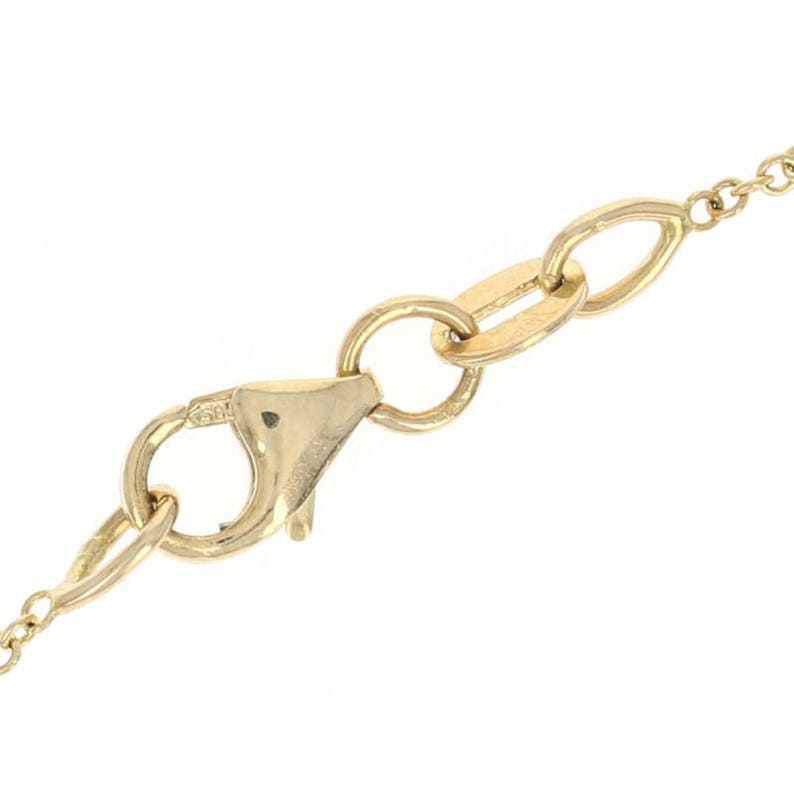 Cable Chain Necklace 18-14k Yellow Gold Lobster Clasp Italy 0.5mm