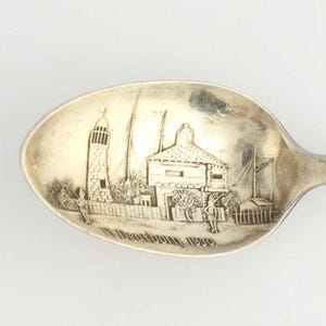Ft Dearborn Chicago Illinois Souvenir Spoon - Sterling Silver Vintage Collectors