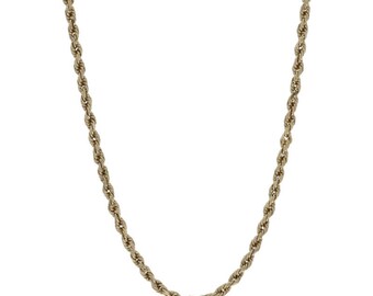 Yellow Gold Rope Chain Necklace 20 1/4" - 10k