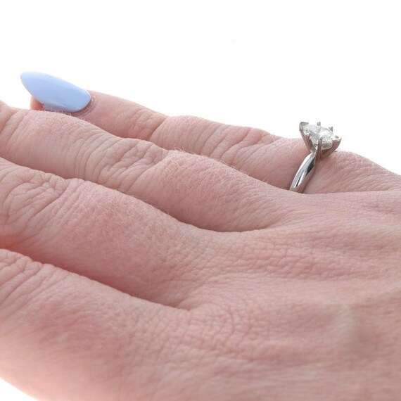 Platinum Diamond Solitaire Engagement Ring - 900 Marquise .67ct View 4