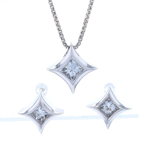 Diamond Earrings \u0026 Necklace Set 18 1/4 