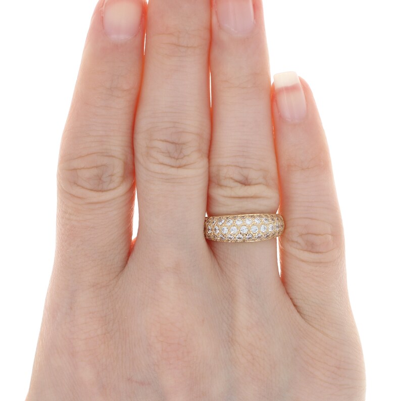 14k Round Cut 1.00ctw CZ Ring Yellow Gold Diamonique Cubic Zirconia Band