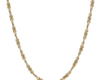Yellow Gold Twisted Serpentine Chain Necklace 18" - 14k