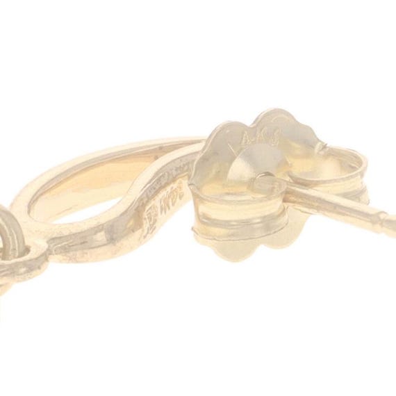 Yellow Gold Interlocking Circle Dangle Earrings 1… - image 4