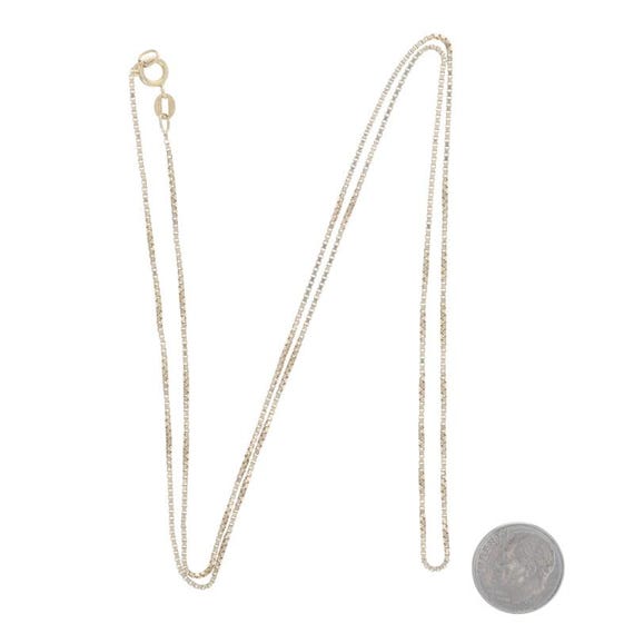 Yellow Gold Box Chain Necklace 25 1/2" - 14k View 5