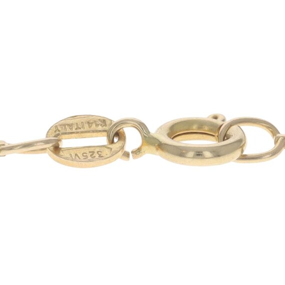 Yellow Gold Box Chain Necklace 25 1/2" - 14k View 6