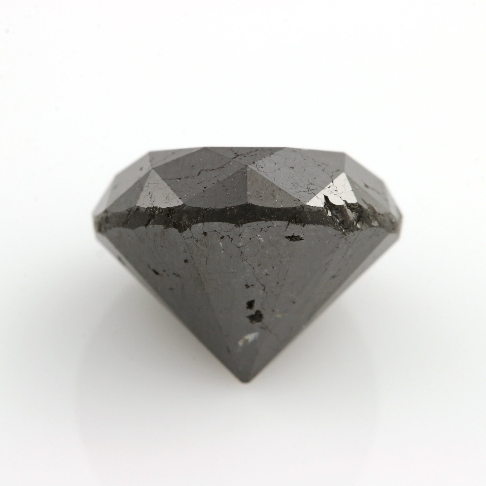 4.72ct Loose Black Diamond Gemstone 9.73mm Color Enhanced Etsy
