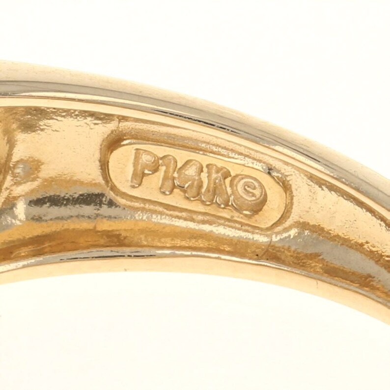 14k Round Cut 1.00ctw CZ Ring Yellow Gold Diamonique Cubic Zirconia Band