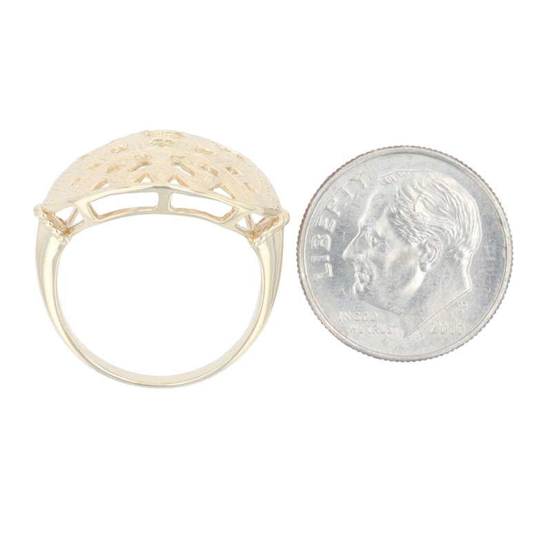 Yellow Gold Roman Colosseum Statement Ring 14k Flavian Amphitheatre Italy