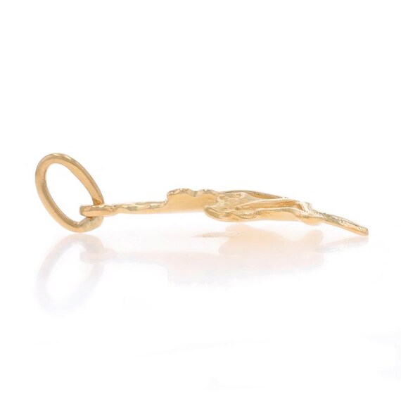 Yellow Gold Maple Leaf Pendant - 14k Foliage - image 2