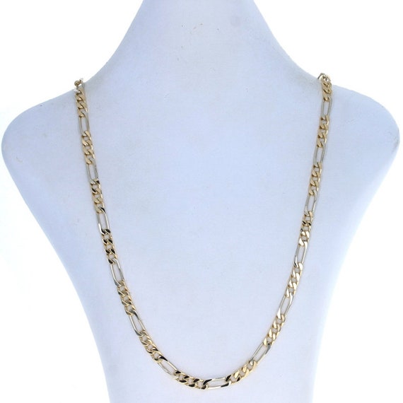 Yellow Gold Diamond Cut Figaro Chain 