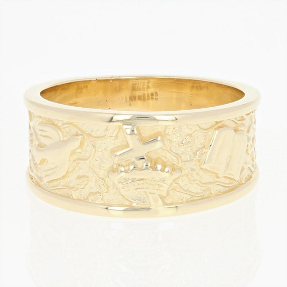 Men's Covenant Faith Ring 14k Gold Christian Gift Etsy