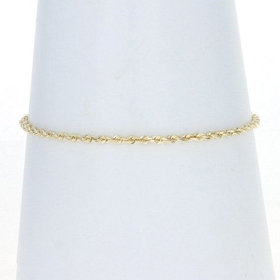Yellow Gold Diamond Cut Rope Chain 