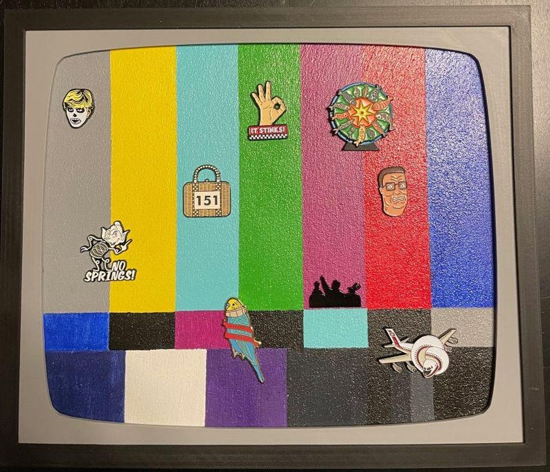 Tv Static Pin Retro TV Pinboard Display - Etsy