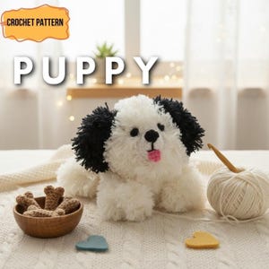 Puppy Amigurumi Crochet Pattern, Cute Dog Toy PDF, Realistic Crochet Dog Tutorial, Instant Digital Download Pattern