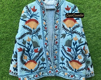 Suzani Bestickte TNT Jacke, Baumwolle TNT Mantel Boho Braut Robe