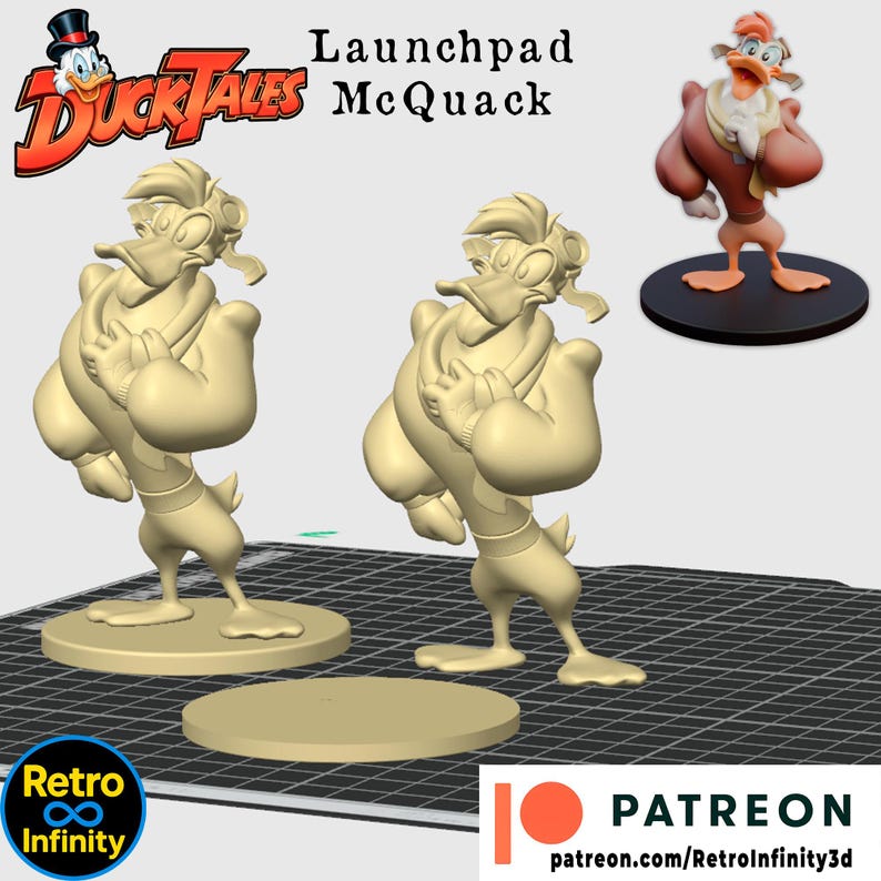 Ducktales Pack 1 STL Bundle, 7 Printable Figures, Retro Cartoon 3D ...