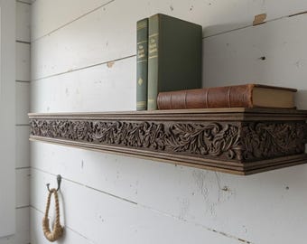 Handgemaakte zwevende plank, massief houten plank, moderne minimale plank voor woonkamer, keuken, kantoorinrichting