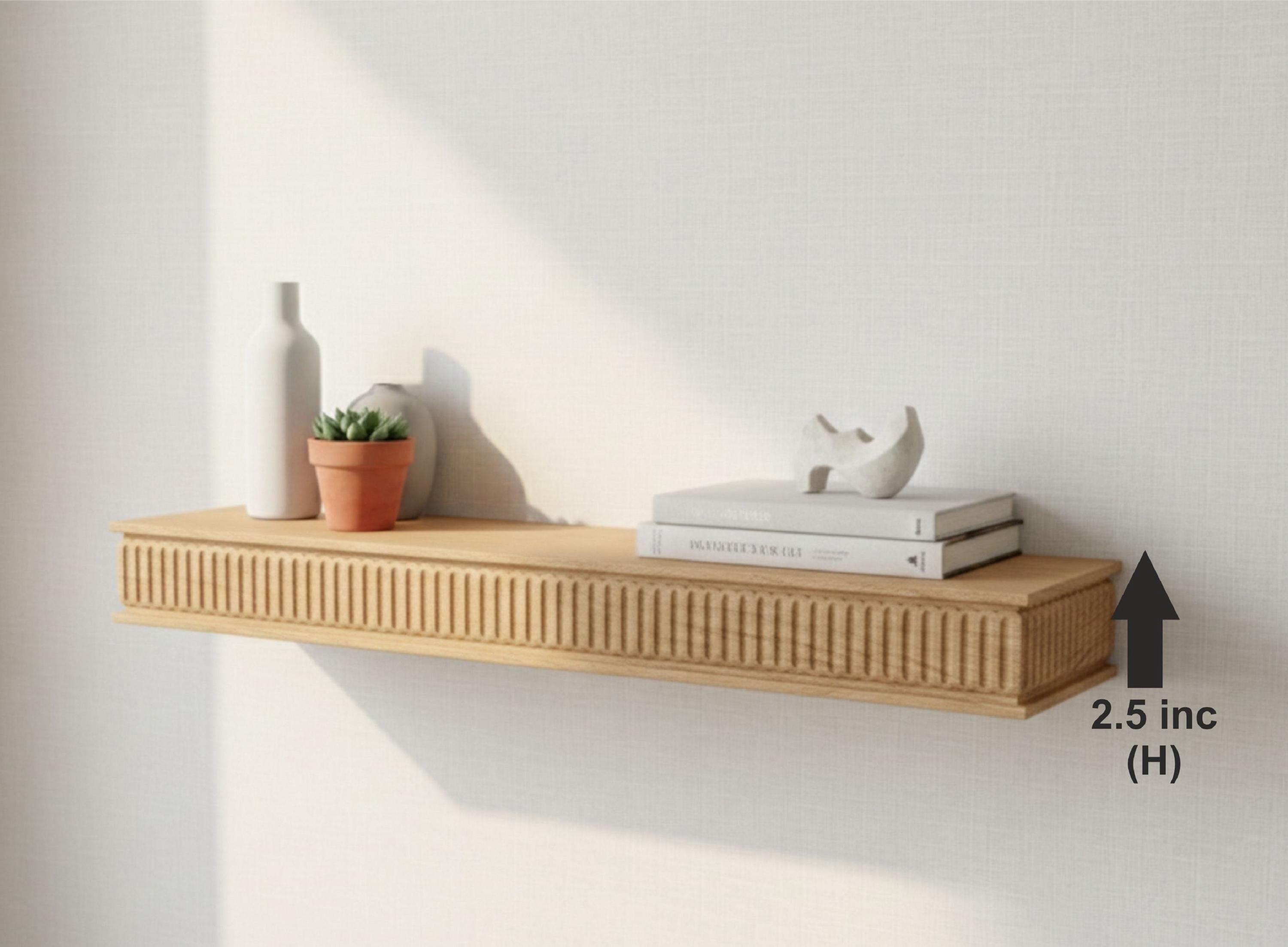 Hand-carved Solid Wood Floating Shelf, Ornate Rustic Wall Decor - Etsy