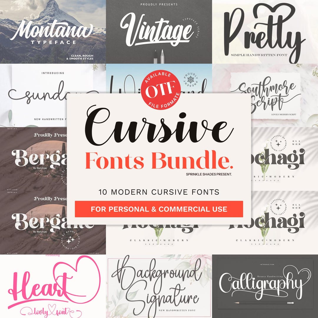 Modern Font Bundle, Logo Fonts, Wedding Fonts, Handwritten Fonts ...